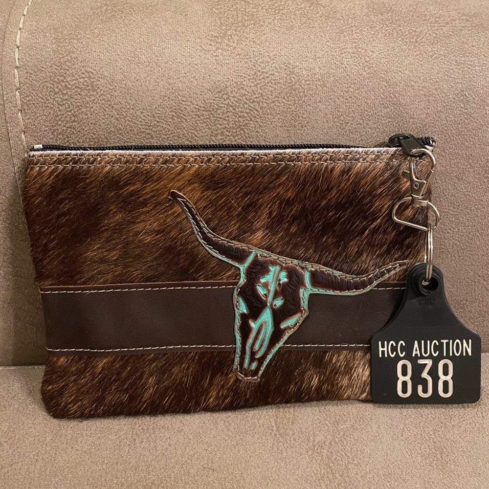 Holy Cow Couture Medium purse organizer cowhide.